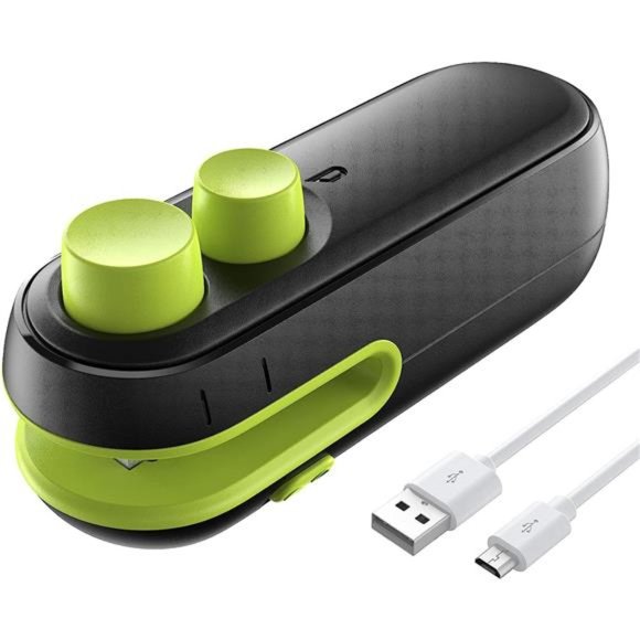 Mini Bag Sealer, 2 in1 Heat Sealer For Snacks, Rechargeable Handheld Plastic Bag - Picture 1 of 6